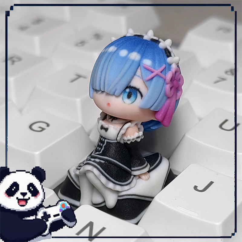 Esports Essential Gaming Pc - Re Anime Girl Keycap Mechanical Keyboard