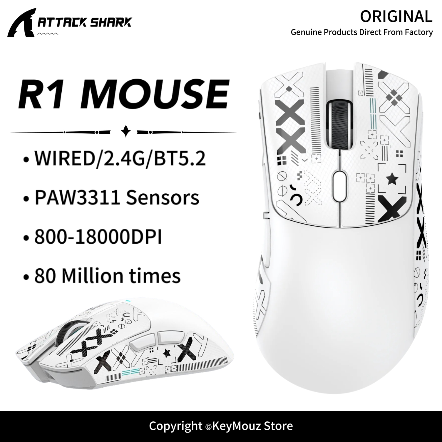 R1 ATTACK SHARK Wireless Gamin - огляд і ціна Esports Essential Gaming Pc